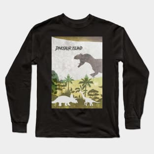 Dinosaur Island - Board Games Design - Movie Poster Style - Board Game Art Long Sleeve T-Shirt